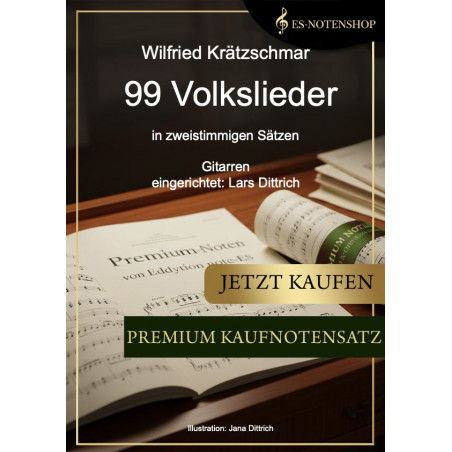 99 Volkslieder für 2 Gitarren